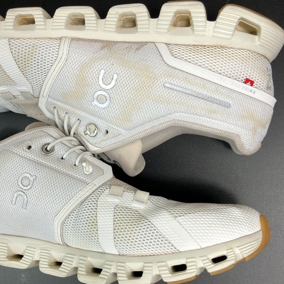 On Cloud Running 5 Pearl White Athletic Sneaker Shoes Women’s size 10.5 - Picture 12 of 14